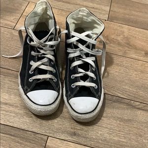 Black high top Converses